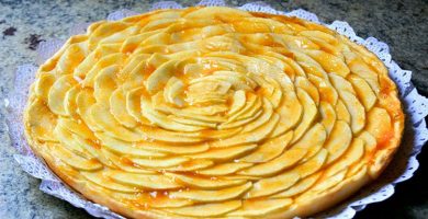 receta tarta de manzana con crema pastelera